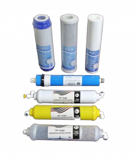 KIT 7 FILTRES DE RECHANGES POUR OSMOSE INVERSE